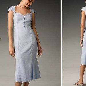 Cecily Fit & Flare Sweetheart Dress by Maeve: Linen Edition - SKY XXS - SOLD OUT